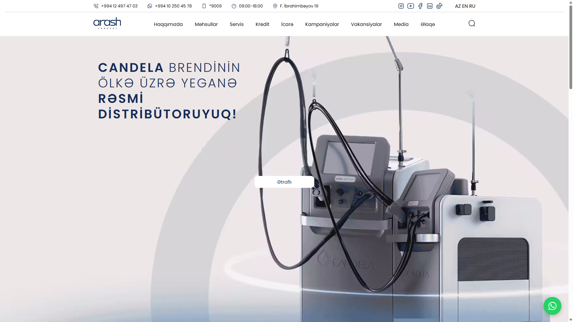 6 Distribusiya şirkəti üçün fərdi CRM saytının ekran görüntüsü
